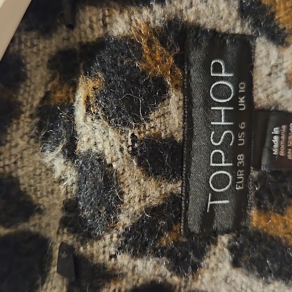 Topshop Leopard Print Coat - 6 - Picture 2 of 6
